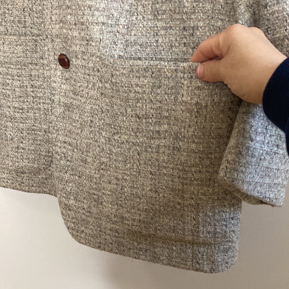 Vintage Harris Tweed Sport Coat Mens 40S Light Grey Tan Wool Blazer Jacket - Picture 8 of 15